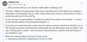 Danish Zoo causes outrage among small pet owners Danish Zoo causes outrage among small pet owners